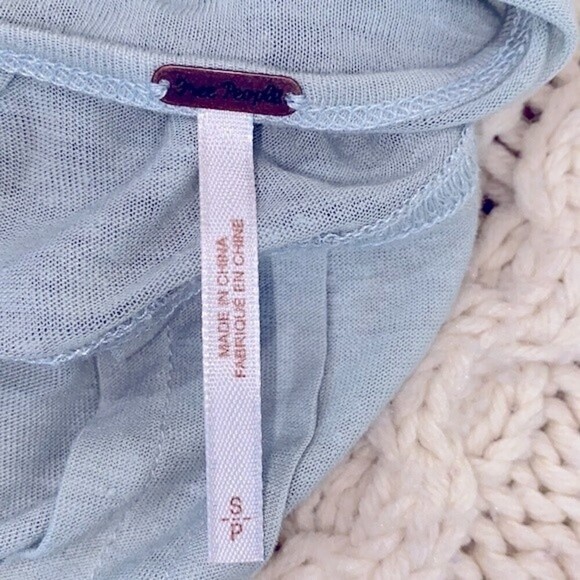 Free People green cold shoulder top size small - Picture 4 of 6